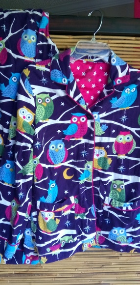 Nick & Nora Other - Nick & Nora Owl Flannel Pajamas Sz S